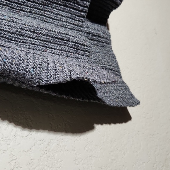 Merona womens top sweater high low tunic turtleneck Heather gray ish small - Picture 2 of 12